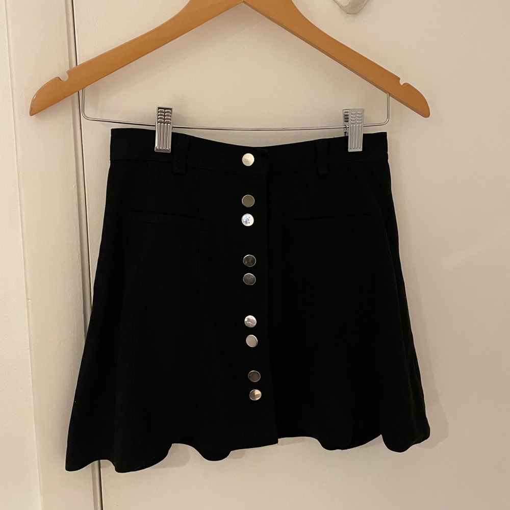 Zara Trafaluc Black Suede Mini Skirt